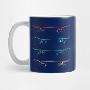 Four Skateboards Mug